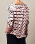 Magnetknopf-Bluse Ginger - Chevron